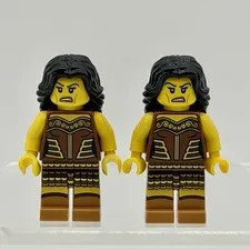 LEGO CMF Series 10 Warrior Woman - col148- Minifigure x2 Preowned No Accessories