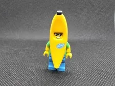LEGO Banana Costume Minifigure Character w/ Blue Legs - Plastic Figure