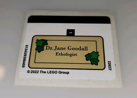 NEW LEGO® STICKER SHEET 40530 JANE GOODALL TRIBUTE From Set New