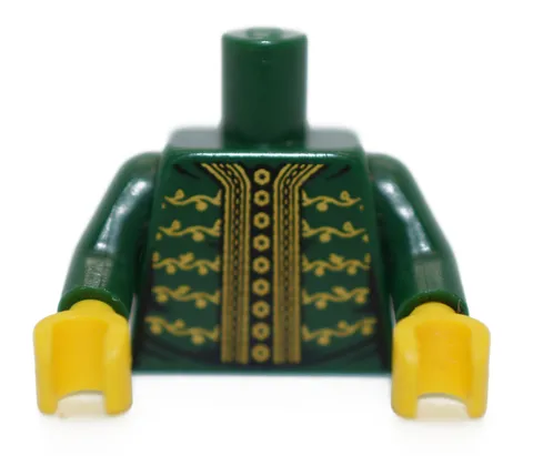 LEGO Minifigure Torso Thespian Actor Series 8 CMF dark green gold trim 6008096