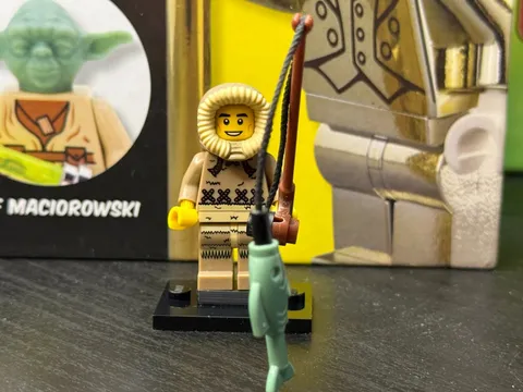 LEGO Minifigure Ice Fisherman col068 Minifig h460