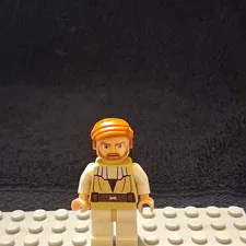 LEGO Star Wars Obi-Wan Kenobi Minifigure Orange Hair White/Tan Outfit Belt