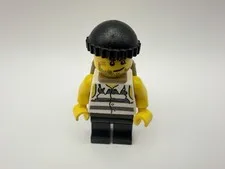 LEGO Jail part jail005 - Prisoner w/ loot bag and black cap - 1pc