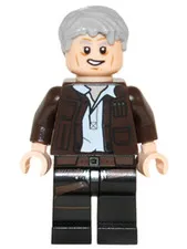 LEGO [No Color/Any Color] Han Solo, Old (Lopsided Grin) sw0675 Used Genuine
