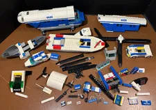 Lego City police boat car Helicopter parts printed pieces some vtg incomplete