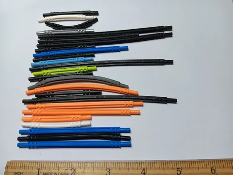 LEGO BULK LOT OF 25 HOSE SOFT AXLE SIZE 7L 11L 12L 16L MIXED COLORS