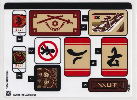 LEGO STICKER SHEET 71858 FOUR WEAPONS BLACKSMITH from set New