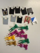 Lego Assorted Color Flags & Banner Castle Parts - Lot Of 19