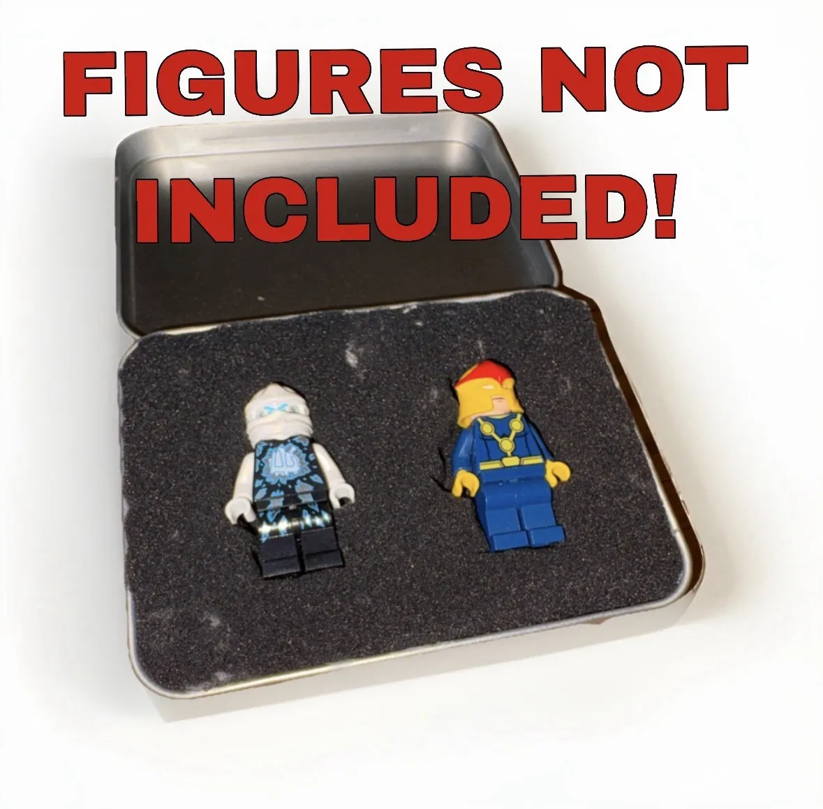 LEGO Compatible Pocketfig Case Pocket Minifigure Storage Box Travel Display 