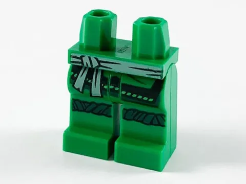 LEGO® Part 970c00pb1064 - Hips and Legs with Light Bluish Gray Sash