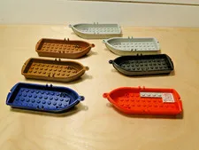 LEGO Pirate City Row Boat Raft Brown with oar locks 2551 Lot Of 7