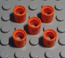 Lego Technic Connector 1x Plug Pin Hole Dark Orange 5 Pieces