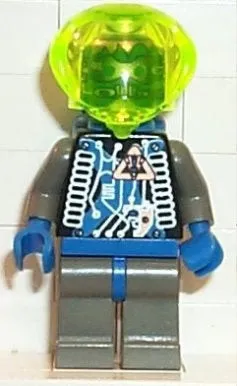 LEGO® Minifigure Space sp021 Insectoids Zotaxian Alien Male Gray and Blue w/Silv