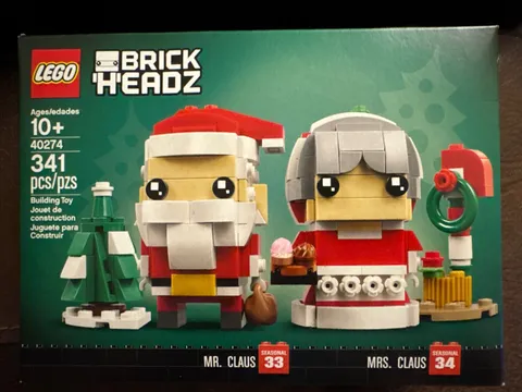 LEGO Brickheadz Seasonal 40274 Mr & Mrs Claus. New. Sealed. Christmas