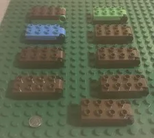 Lego Duplo - Lot Of (9) 4x2 Stud Hinged Moving Pieces  *