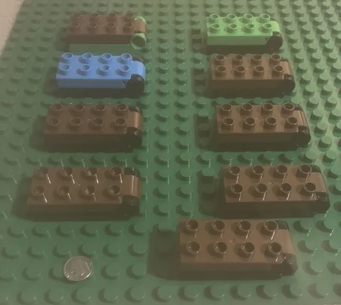 Lego Duplo - Lot Of (9) 4x2 Stud Hinged Moving Pieces  *