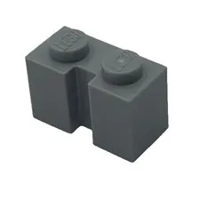 Lego 4216 Light Bluish Gray Brick Modified 1 x 2 With Channel Groove 4541224