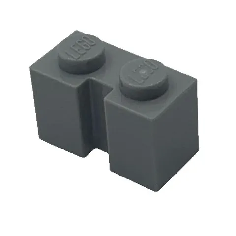 Lego 4216 Light Bluish Gray Brick Modified 1 x 2 With Channel Groove 4541224