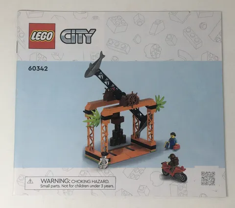 Lego 60342 Shark Attack Stunt Challenge Instruction Manual Book Only - No Bricks