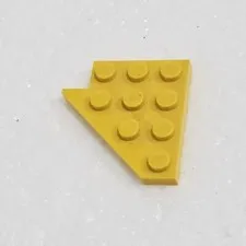 LEGO (1pc) 3935 Vintage Wedge Plate 4 x 4 Wing Right Yellow Vintage 1 Piece RARE