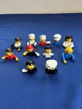 LEGO Homemaker Maxifigure Parts Lot Of 11 Vintage 1974-1982 Heads Arms Hair