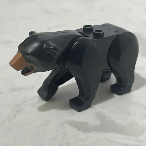 LEGO  Minifigure Animal Black Bear with Dark Tan Muzzle Pattern