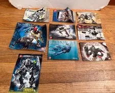 Lot of 9 Lego Bionicle Hero Factory Knights Manuals 7157 8924 8570 8984 8577