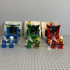 LEGO NINJAGO arcade pods complete set of 3. Minifigures