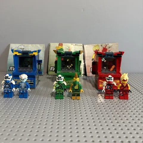 LEGO NINJAGO arcade pods complete set of 3. Minifigures