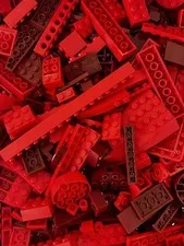 LEGO Red Bulk Lot Mixed Bricks & Plates Pieces Parts Plastic Lot sold per pound