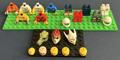 LEGO Minifigure Parts Lot (Heads, Torsos, Legs & Masks)