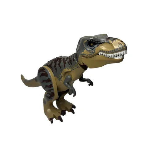 LEGO Jurassic T-Rex Dark Bluish Gray and Brown Figure TREX08 – Authentic