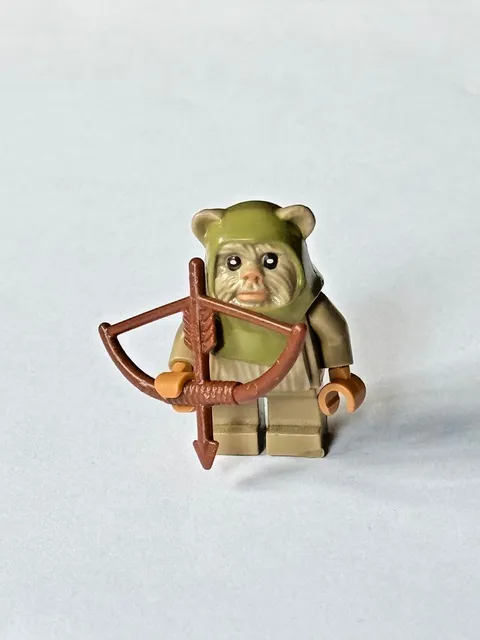 Lego Ewok Warrior Dark Tan Village Star Wars Minifigure From Set 75097