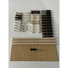 LEGO White Black Brown Fence Ladder Lot SPINDLE GATE RAILS BUILDING Wall