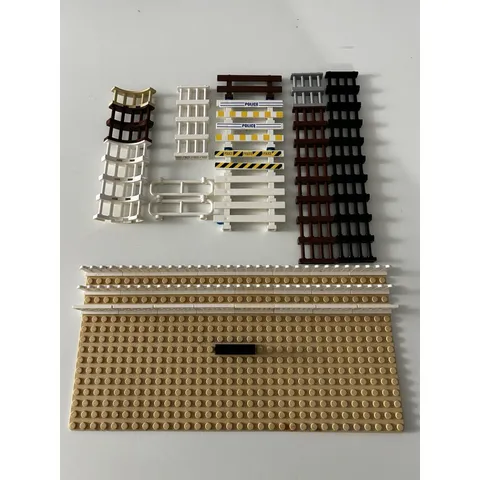 LEGO White Black Brown Fence Ladder Lot SPINDLE GATE RAILS BUILDING Wall