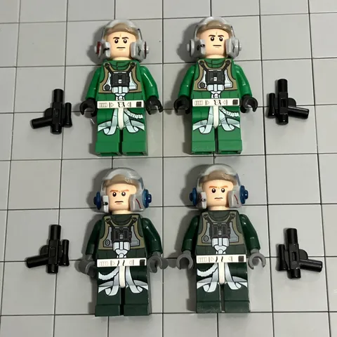 LEGO STAR WARS A-WING PILOT SW0819 RARE Lot Of 4 H2 63