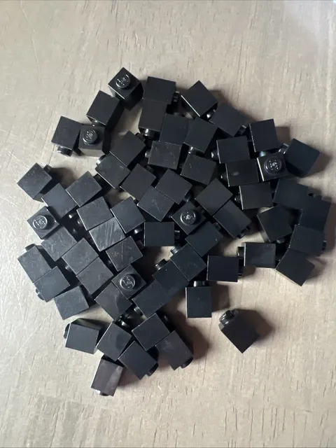 LEGO 3005 Black Brick 1x1 - 62 Pieces