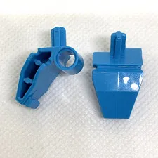 LEGO Parts - Dark Azure Crane Grab Jaw with Axle and Pin Hole- No 49700 - QTY 2