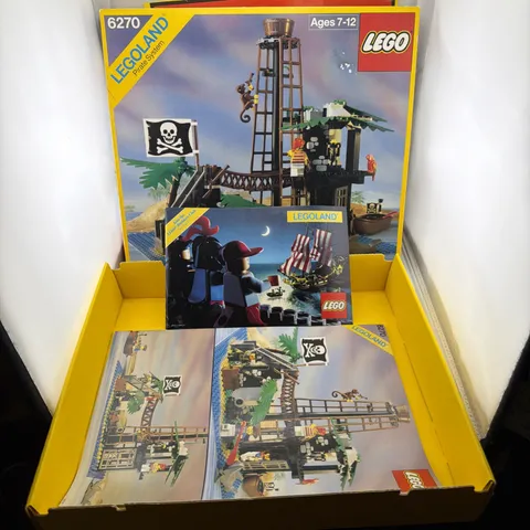 Legoland Pirate System Ship 6270 box and 2 manuals only no pieces 1989