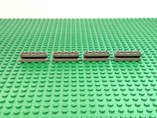 4x LEGO Old Dark Gray Modified Brick 1 x 4 with Channel 711 4482 6776 6096 #2653