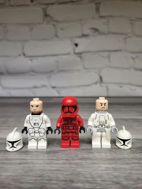 Lego Disney Star Wars Series Minifigure Red White Trooper Lot Sith Clone Builder