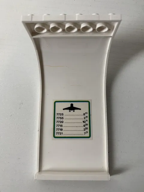 Lego Vintage Panel 6x6x9 curved top flight Schedule 6399 Airport Shuttle Rare