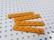 LEGO Lot of 4 Dark Orange 1x6 Plates BA