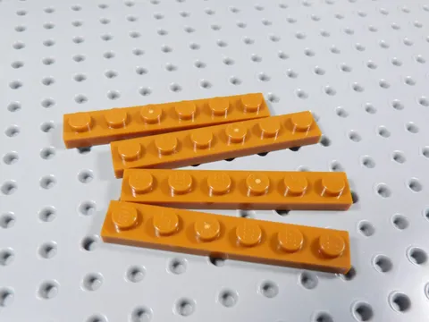 LEGO Lot of 4 Dark Orange 1x6 Plates BA