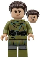 LEGO® Minifig sw1296 - Princess Leia - Olive Green Endor Outfit