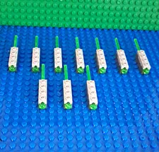 LEGO Projectile Launcher 1x4x1 Spring Shooter With Green Missles. Lot Of 10.