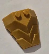 LEGO Parts - Pearl Gold Wedge 4 x 4 Angular Stepped Top - No 86148