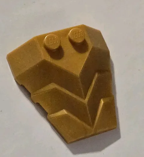 LEGO Parts - Pearl Gold Wedge 4 x 4 Angular Stepped Top - No 86148