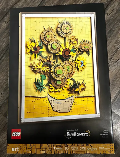 LEGO Art Vincent van Gogh Sunflowers 31215 Set 2615pcs 18+ NIB Sealed 🖼️ 🧱