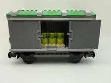 LEGO 3677 Green Container Toxic Waste Car Train Wagon Used As Is